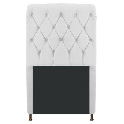 Cabeceira Estofada Cristal 100 Cm Solteiro Branco