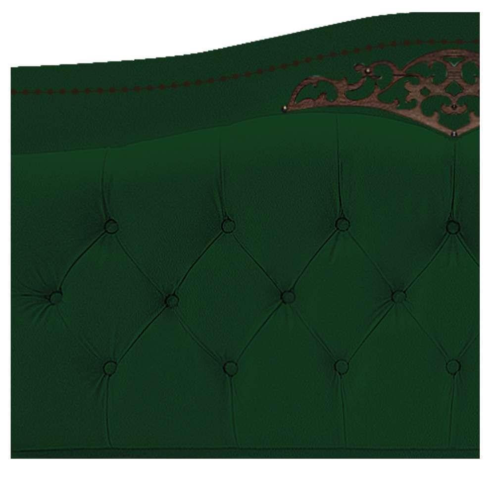 Cabeceira Estofada Yasmim 140 Cm Casal Suede Verde - Adj Decor - 2
