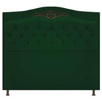 Cabeceira Estofada Yasmim 140 Cm Casal Suede Verde - Adj Decor