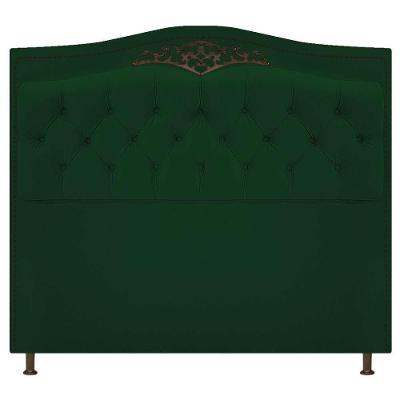 Cabeceira Estofada Yasmim 195cm King Size Suede Verde