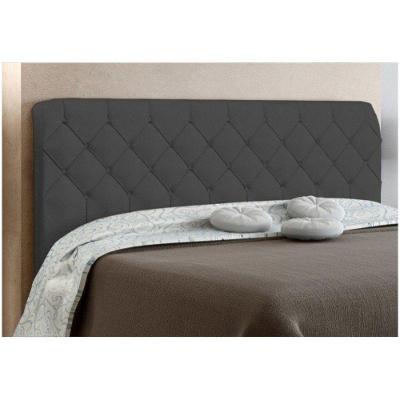 Cabeceira Box Solteiro 90cm Paris Amassado Cinza