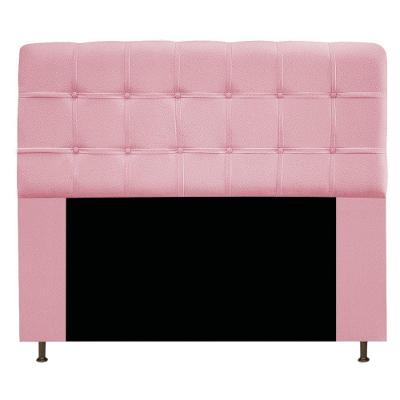 Cabeceira Estofada Mel 140 Cm Casal Suede Rosa Bebê