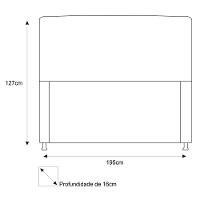 Cabeceira Estofada Dama 195 Cm King Size com Strass Marrom
