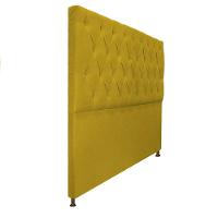 Cabeceira Sofia 160cm Queen Size Suede Amarelo - 7