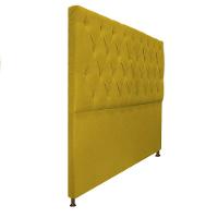 Cabeceira Sofia 160cm Queen Size Suede Amarelo - 11