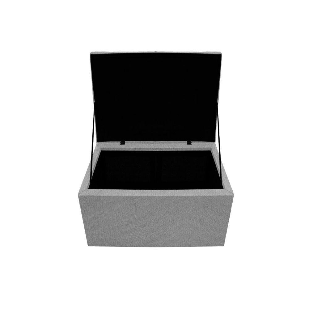 Kit Cabeceira e Calçadeira Copenhague Solteiro Suede Cinza - 3