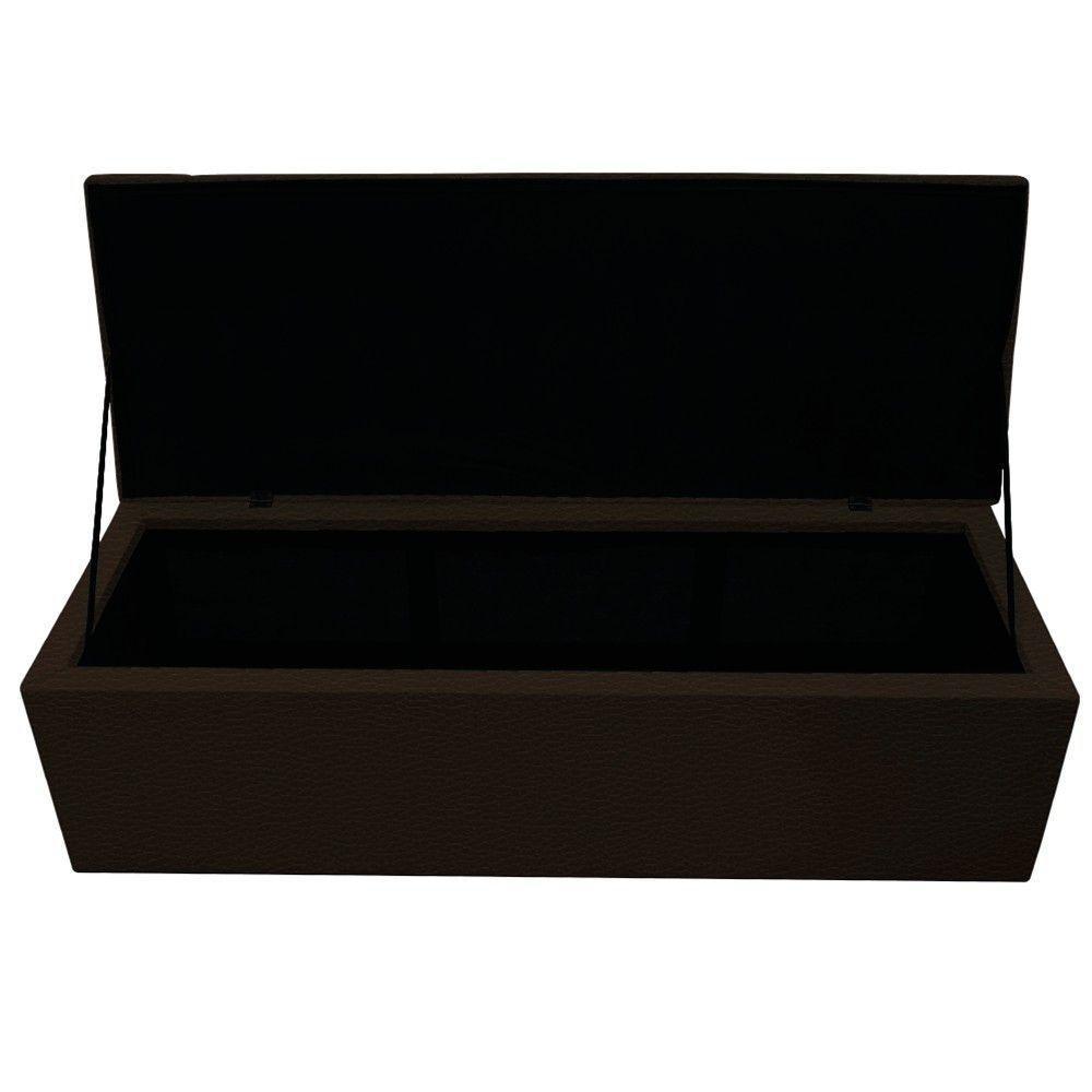 Kit Cabeceira e Calçadeira 195cm King Size Marrom Adj Decor - 6