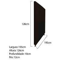 Kit Cabeceira e Calçadeira 195cm King Size Marrom Adj Decor