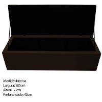 Kit Cabeceira e Calçadeira 195cm King Size Marrom Adj Decor - 10