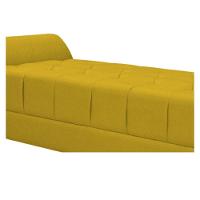 Kit Cabeceira e Recamier 195 Cm King Size Suede Amarelo