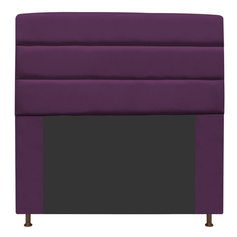 Cabeceira Estofada Turim 160cm Queen Size Suede Roxo - 1