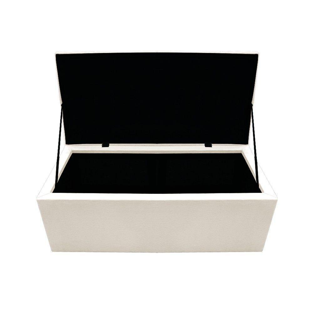 Kit Cabeceira E Calçadeira 90 Cm Solteiro Bege - 3