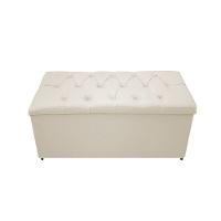 Kit Cabeceira E Calçadeira 90 Cm Solteiro Bege - 6