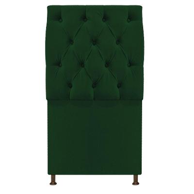 Cabeceira Sofia 90cm Solteiro Suede Verde