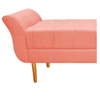 Kit Cabeceira e Recamier 140 Cm Casal Suede Coral - 9
