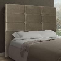 Cabeceira Casal 1,95m Toquio Suede Bege Dal Poz Estofados