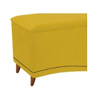 Kit Cabeceira e Calçadeira Yasmim 195 cm King Size Amarelo - 2