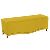 Kit Cabeceira e Calçadeira Yasmim 195 cm King Size Amarelo - 6