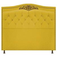 Kit Cabeceira e Calçadeira Yasmim 195 cm King Size Amarelo - 10