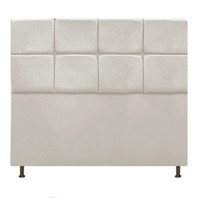 Cabeceira Estofada Damares 160 Cm Queen Size com Botonê Bege