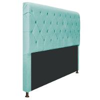 Cabeceira Estofada Cristal 140cm Casal Azul Tiffany - 3