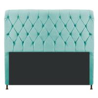 Cabeceira Estofada Cristal 140cm Casal Azul Tiffany - 8