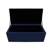 Kit Cabeceira e Calçadeira 90 Cm Solteiro Azul Marinho - 10