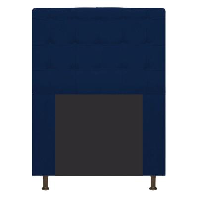 Cabeceira Estofada Dama 90 Cm Solteiro Suede Azul Marinho