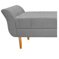 Kit Cabeceira e Recamier 140 Cm Casal Suede Cinza Adj Decor - 11