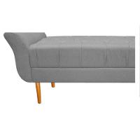 Kit Cabeceira e Recamier 140 Cm Casal Suede Cinza Adj Decor - 13