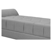 Kit Cabeceira e Recamier 140 Cm Casal Suede Cinza Adj Decor - 15