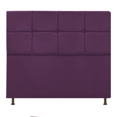 Cabeceira Estofada Damares 140cm Casal com Botonê Roxo