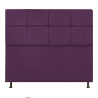 Cabeceira Estofada Damares 140cm Casal com Botonê Roxo - 9
