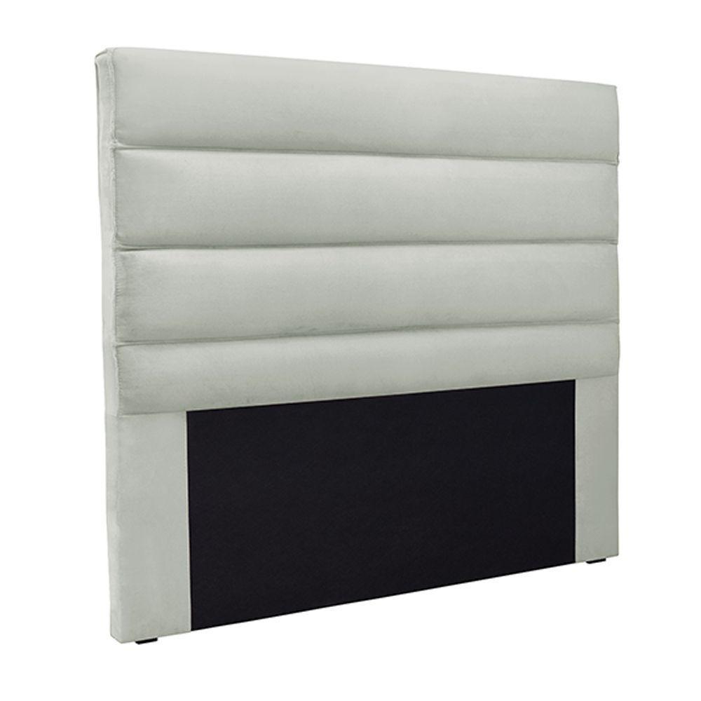 Cabeceira King Size 1,95m Guess Veludo Prata Gran Belo - 1
