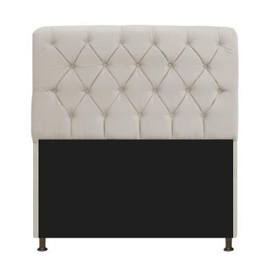 Cabeceira Estofada Lady 195cm Solteiro c/ Capitone Suede
