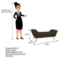 Kit Cabeceira E Calçadeira Veneza 195 Cm King Size Suede - 15