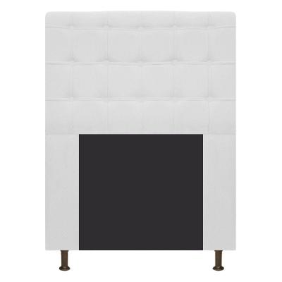 Cabeceira Estofada Dama 90 Cm Solteiro Suede Branco
