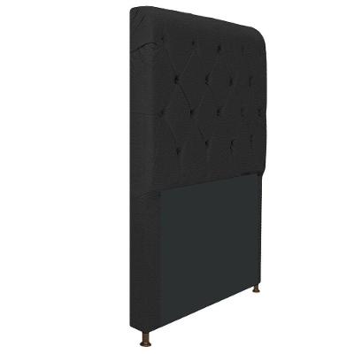 Cabeceira Cristal 100cm Solteiro Corano Preto