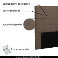Cabeceira Queen Size 1,60m Tropea Suede Caramelo