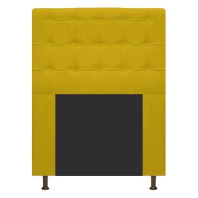 Cabeceira Estofada Dama 90 Cm Solteiro Suede Amarelo