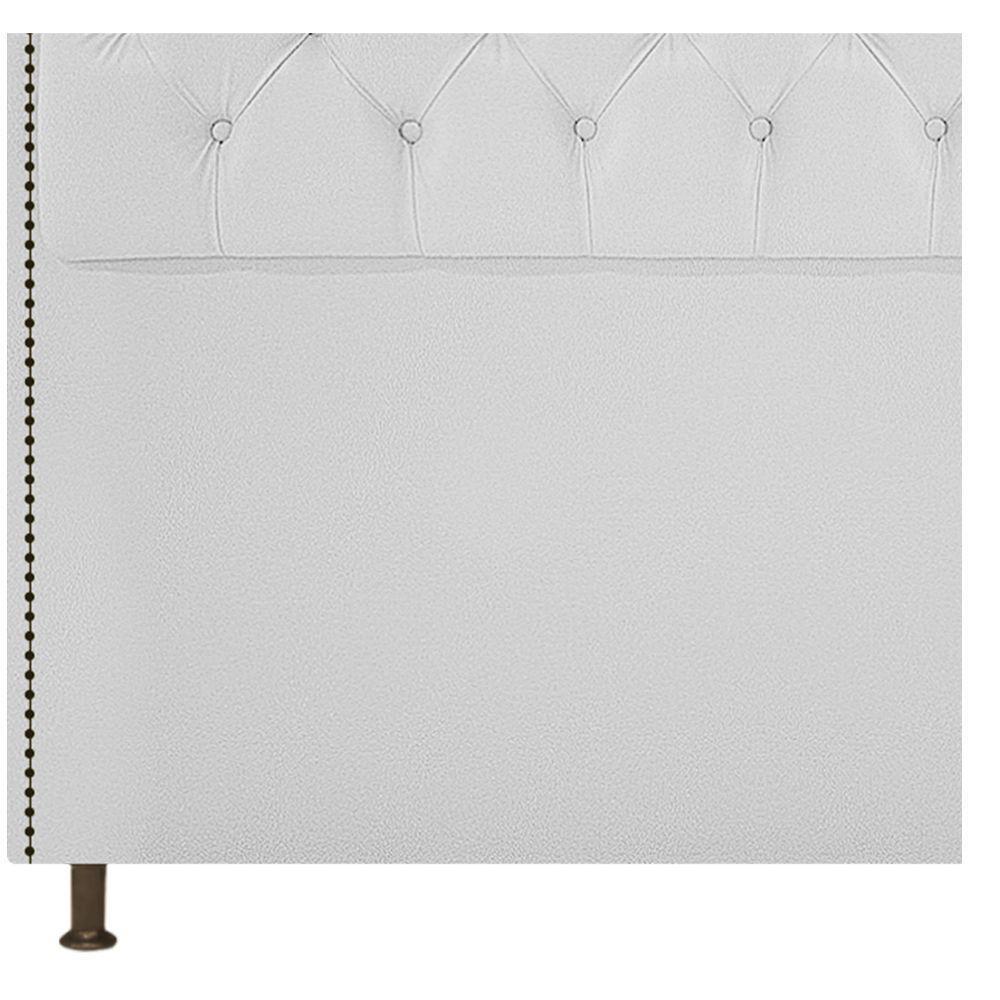 Kit Cabeceira e Calçadeira Yasmim 140cm Casal Corano Branco - 5
