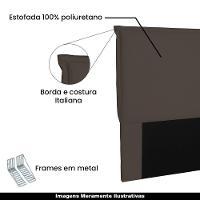 Cabeceira Queen Size 1,60m Trento Suede Café - Gran Belo