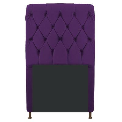Cabeceira Estofada Cristal 100cm Solteiro Roxo