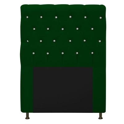 Cabeceira Estofada Cristal 90cm Solteiro Verde