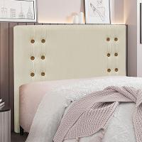 Cabeceira King Size 1,95m Kors Veludo Bege Gran Belo - 2
