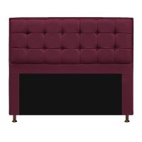 Cabeceira Copenhague 160cm Queen Size Suede Bordô - 9