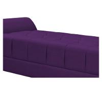 Kit Cabeceira e Recamier 140 Cm Casal Suede Roxo - 5