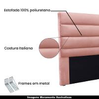 Cabeceira King Size 1,95m Guess Veludo Rosa Gran Belo