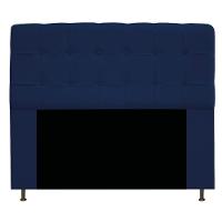 Cabeceira Estofada Mel 195 Cm King Size Suede Azul Marinho - 9