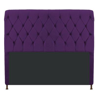 Cabeceira Estofada Cristal 160cm Queen Size Roxo